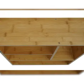 Mendler HWC-M22 Hängeregal 50 x 50 x 15 cm Braun