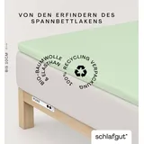 schlafgut Pure Topper Baumwolle 90 x 190 - 100 x 220 cm green light