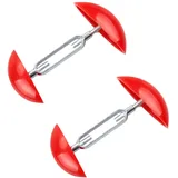 Vanyibro Verstellbare Schuhspanner für Damen, rote Mini-Schuhspanner für breite Füße, Schuhbreitenverlängerung und Former-Erweiterung, 2 Stück, rot, 7cm to 12cm - 7cm to 12cm