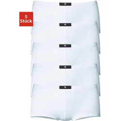 Panty H.I.S, Damen, Gr. 38, weiß, Jersey, Obermaterial: 95% Baumwolle, 5% Elasthan, unifarben, körpernah, Unterhosen, aus elastischer Baumwoll-Qualität