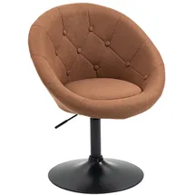 Svita Cocktailsessel Havanna Polyester 62 x 88 x 58 cm Braun drehbar, höhenverstellbar