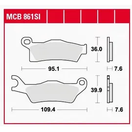 TRW Lucas TRW Bremsbelag MCB 861" mit Zulassung