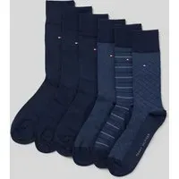 Socken aus Baumwoll-Mix im 6er-Pack, Marine, 43-46