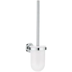 Grohe Start Toilettenbürstengarnitur Glas/Metall Wandmontage verdeckte Befestigung, Kleben oder Bohren, chrom 41185000 41185000