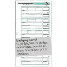 sub-base Logbuchsysteme Tauchgangseiten Master