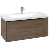 Villeroy & Boch Waschbeckenunterschrank 1 Auszug 97,3 x 47,8 x 42,9 cm Arizona Oak/Volcano Black