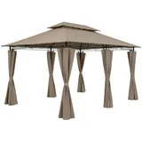 CASARIA Topas 3 x 4 m inkl. Seitenteile taupe