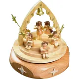 Erzgebirgische Volkskunst Richard Glässer GmbH Weihnachtsszene Glässer Volkskunst 'Spieldose Engelkonzert natur 22st. Spielwerk Stille Nacht'
