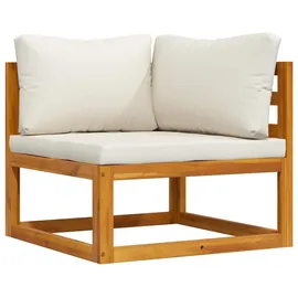vidaXL Modulare Ecksofas 2-tlg. cremeweiß