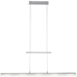 LED-Pendelleucht, silber, höhenverstellbar, dimmbar, CCT-Steuerung, filigran