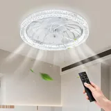 Deckenventilator mit Beleuchtung, 45W Leise Deckenventilator mit Licht & Fern...