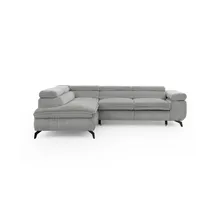 S-Style Eckcouch Cord 2-Sitzer Grau