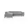 S-Style Eckcouch Cord 2-Sitzer Grau