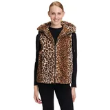 Betty Barclay Plüschweste mit Kapuze in Camel/Braun | Gr.: 36