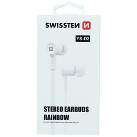 Swissten Earbuds Rainbow YS-D2 Stereo-Headset mit Mikrofon - Weiß