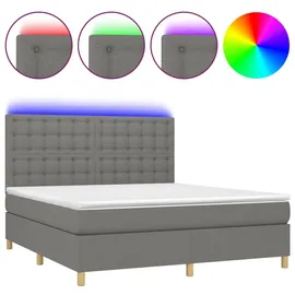 vidaXL Boxspringbett 160 x 200 cm H2 Grau