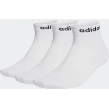 adidas Think Linear Ankle Socken, 3 Paar White / Black 40-42