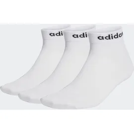 adidas Think Linear Ankle Socken, 3 Paar White / Black 40-42