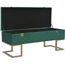 vidaXL Sitzbank Mit Staufach Grün 105 x 40 x 44 cm
