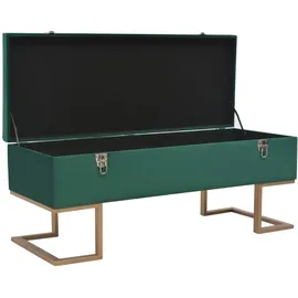 vidaXL Sitzbank Mit Staufach Grün 105 x 40 x 44 cm