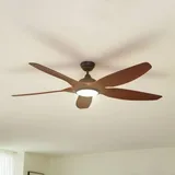 LUCANDE Omendo 152 cm Deckenventilator Schwarz