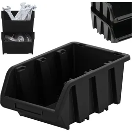 Prosperplast Lagercontainer Kunststoff - schwarz