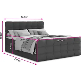 Sofnet Best Lux 160 x 200 cm Grau