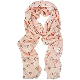 COLLEZIONE ALESSANDRO Herzchenschal " Babsi " in apricot | Gr.: onesize