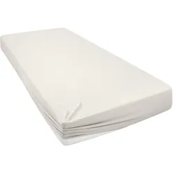 Spannbettlaken HOME AFFAIRE "Cremona, in den Qualitäten: Baumwolle mit Elastan oder Biber", beige (creme), B:200cm L:200cm, Biber, Obermaterial: 100% Baumwolle, Laken, Premium Qualität, Größe ab 90x200 cm