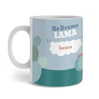 Smyla Foto-Tasse No Drama Lama | Personalisierte Fototasse mit Wunsch-Namen | Geschenk Kaffeetasse selbst gestalten |Qualitätskeramik Geschenk-Idee