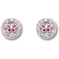 Paar Ohrhänger ONE ELEMENT "Zirkonia Schmetterling Ohrringe Ohrstecker", silber, Ohrringe, Damen, Kinder, Silber 925 (Sterlingsilber), aus 925 Silber – für Damen – elegant, modern & vielseitig kombinierbar