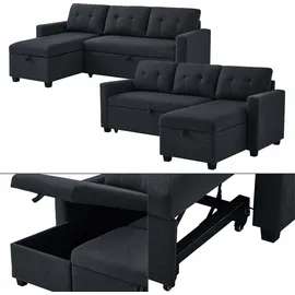 VitaliSpa Ecksofa Campina Anthrazit 226 x 161 cm L-Form