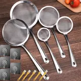 Coayuou 5 Stücke Küchensieb Feinmaschig, Feinmaschsieb Set Aus Edelstahl, 5 Größen Sieb Küche Metallsieb Edelstahl Zum Abtropfen Und Spülen Von Gemüse, Pasta, Tee