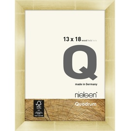 Nielsen Design Quadrum Holz-Bilderrahmen - goldfarben - Rahmen: 15,2 x 20,2 cm - für Bilder bis 13 x 18 cm