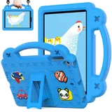 QYiiD Kinder Hülle für Lenovo Tab M10 HD 2nd Gen (TB-X306X) / Smart Tab M10 HD 2nd Gen (TB-X306F) 10.1" Tablet 2020 Released, Lightweight Flexible Shockproof Folding Handle Stand Cover, Hellblau