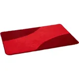 Kleine Wolke Badteppich Xanten Granat rot Polyester 60 x 90 cm Badvorleger