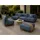 A&J MöbelLand Garten Lounge Set SUN Loungeset blau