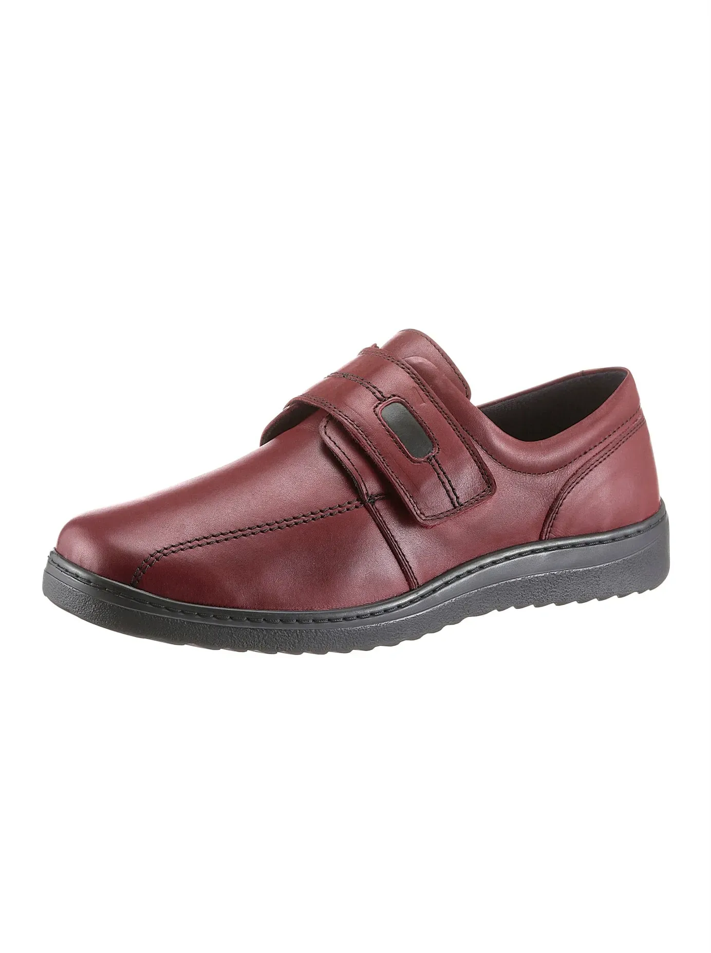 Klettschuh CLASSIC, Herren, Gr. 46, rot (bordeaux), Glattleder, Schuhe Klettschuh