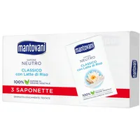 Mantovani - Neutrale feste Seife, pflanzlichen Ursprungs mit Reismilch,