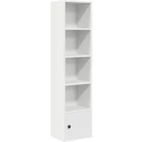 vidaXL Bücherregal 31 x 24 x 127 cm Weiß