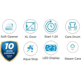 Midea MF100T80B-13A Toplader (8 kg, 1300 U/min)