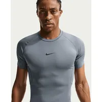 Nike Pro Dri-FIT Tight kurzarm Fitnessshirt Herren 084 smoke grey/black XL