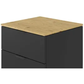Sconto Nachtschrank Dreamer 45 x 43 x 65 cm Schwarz