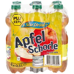 Stardrink Apfelschorle 0,5 Liter, 6er Pack