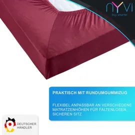 nyvi Spannbettlaken Mikrofaser 180 x 200 - 200 x 200 cm Rot