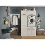 Laundreezy "LAUNDREEZY LDSK7", weiß, B:117,5cm H:200cm T:67,5cm, Holzwerkstoff, Kastenmöbel-Sets, Breite 117,5 cm