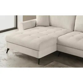 Mr. Couch Ecksofa »Blackburn II, L-Form« Mit Kaltschaumpolsterung bis 140 kg belastbar beige