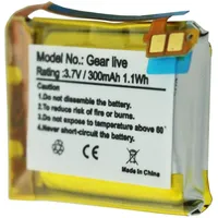 AccuCell Akku passend für Samsung Gear Live, SM-R382, Samsung EB-BR382FBE, Lithium Polymer Akku 3,7 Volt 300mAh