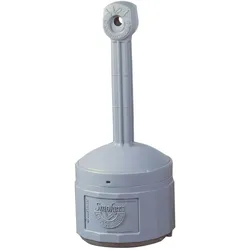 Justrite Sicherheits-Standascher aus Kunststoff Original Smoker Cease Fire® | 15 Liter Innenbehälter, selbstlöschend | HxB 98x42cm | Grau