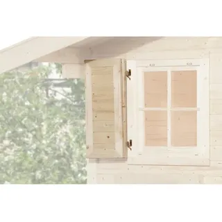 WEKA Fensterladen für Gartenhäuser, Holz - beige
